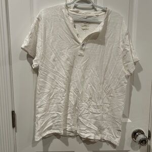 Rag & Bone New York Men’s Henley T-Shirt – Ivory – Size XL